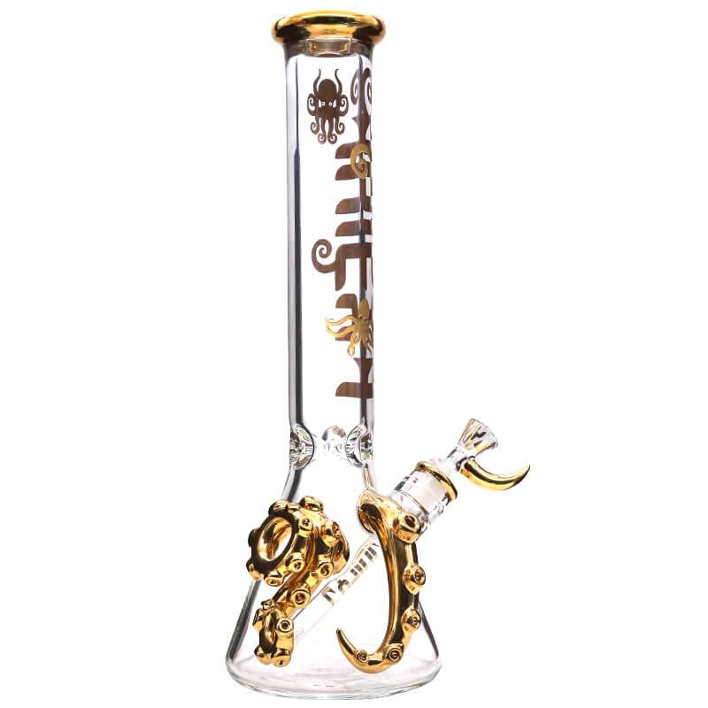 Cheech Juicy J Golden Squid Tentacle Beaker Waterpipe (JJ-240) | 16 inch  product image